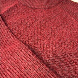 Talbots Rich Red Cowlneck Textured Sweater